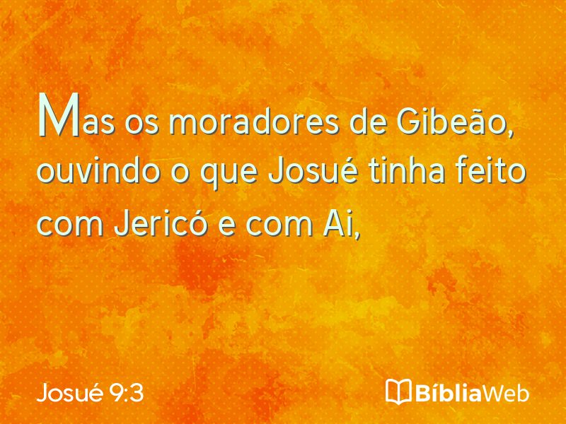 Josué 9:3 em imagem para compartilhar