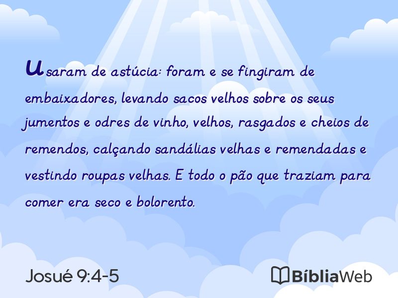 Josué 9:4-5 em imagem para compartilhar