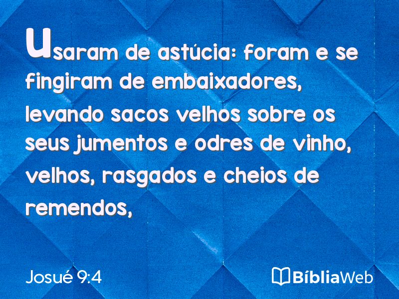 Josué 9:4 em imagem para compartilhar