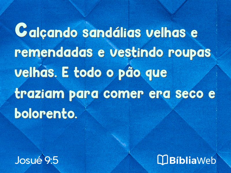 Josué 9:5 em imagem para compartilhar