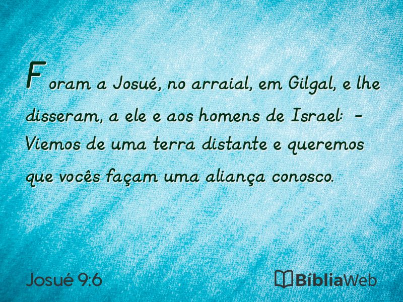 Josué 9:6 em imagem para compartilhar