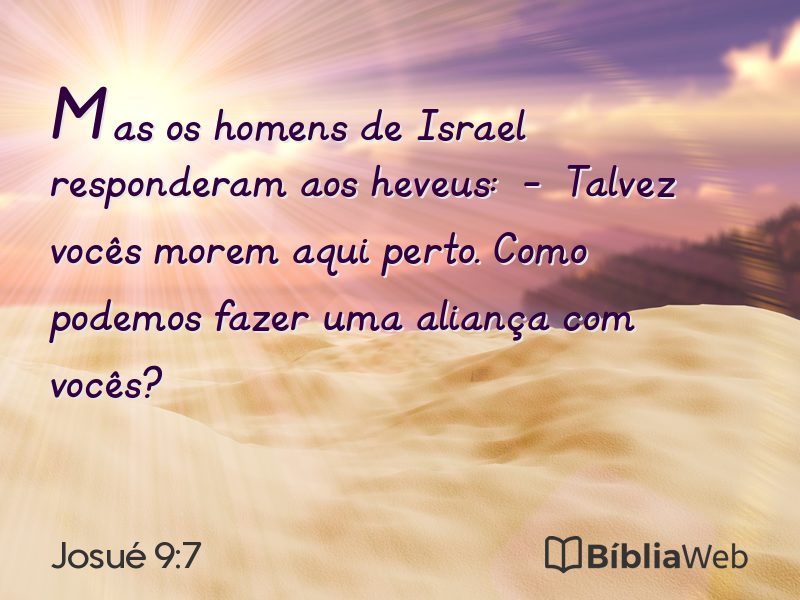 Josué 9:7 em imagem para compartilhar