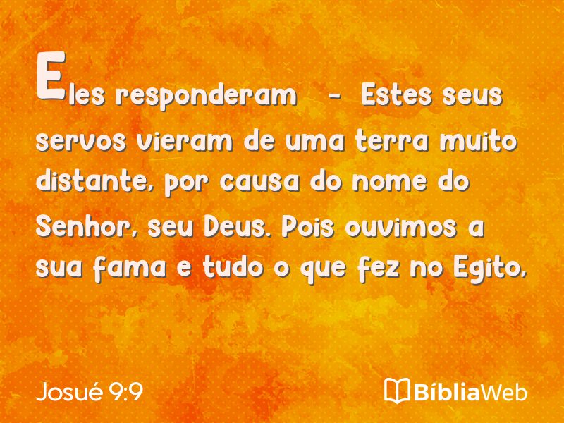 Josué 9:9 em imagem para compartilhar