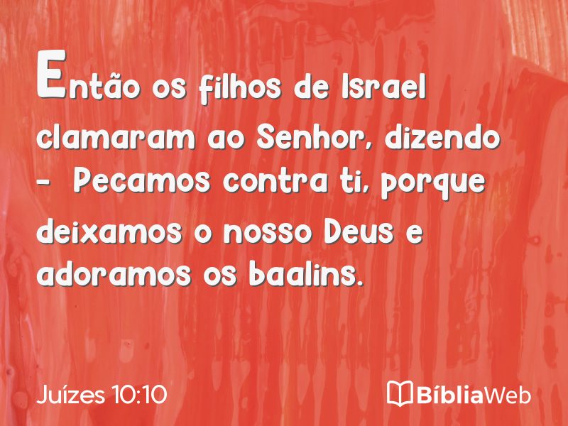Juízes 10:10 em imagem para compartilhar
