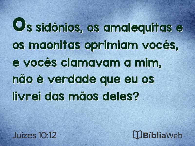 Juízes 10:12 em imagem para compartilhar