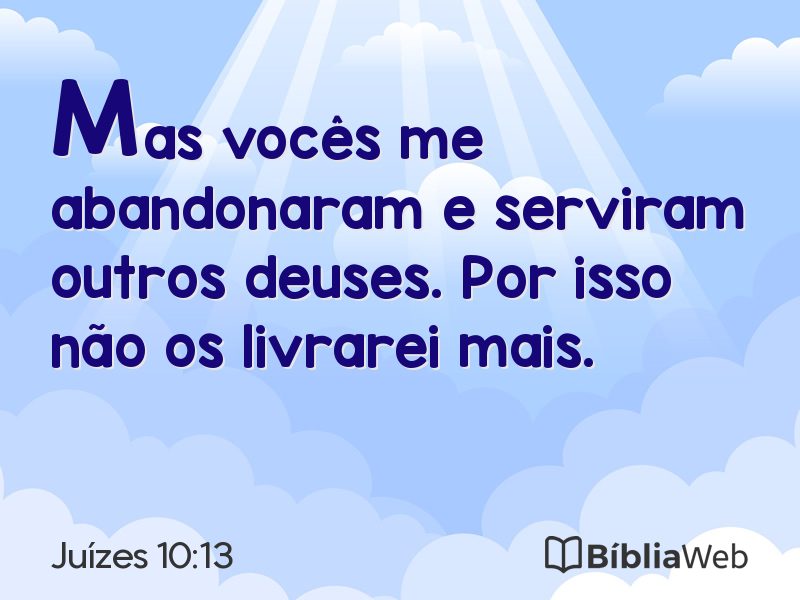 Juízes 10:13 em imagem para compartilhar