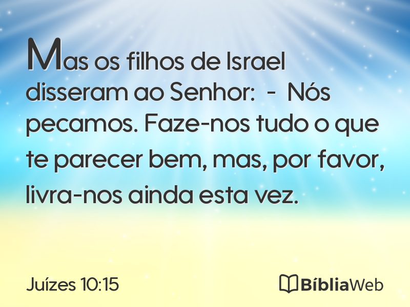 Juízes 10:15 em imagem para compartilhar