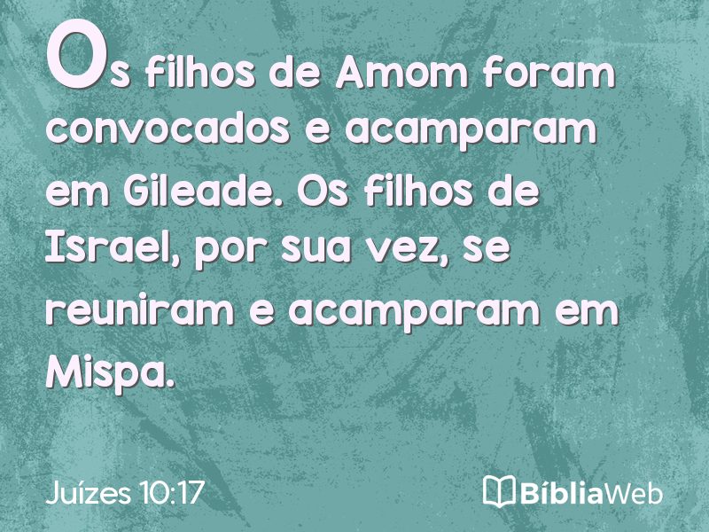 Juízes 10:17 em imagem para compartilhar