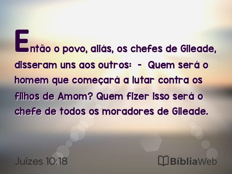 Juízes 10:18 em imagem para compartilhar