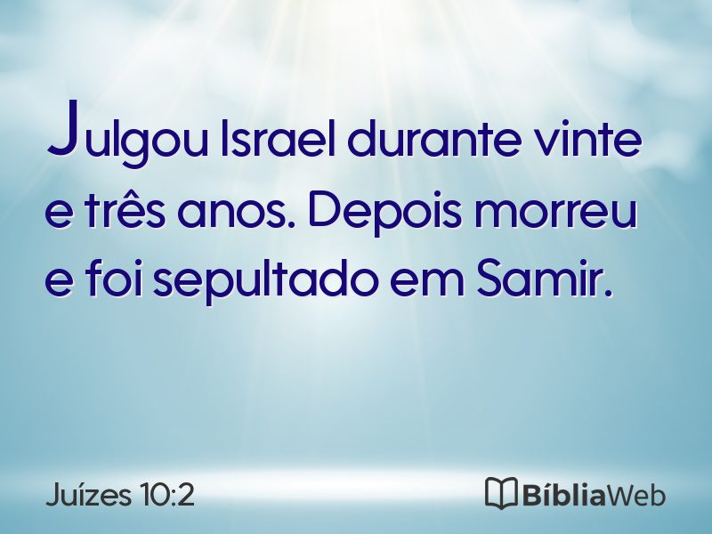Juízes 10:2 em imagem para compartilhar