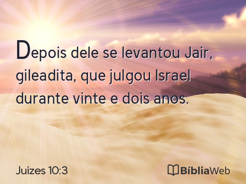 Juízes 10:3 em imagem para compartilhar