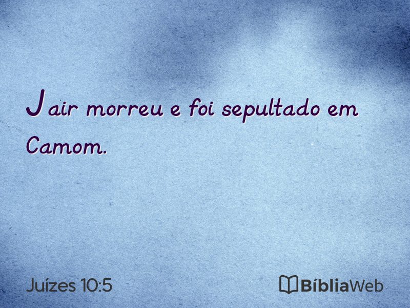 Juízes 10:5 em imagem para compartilhar
