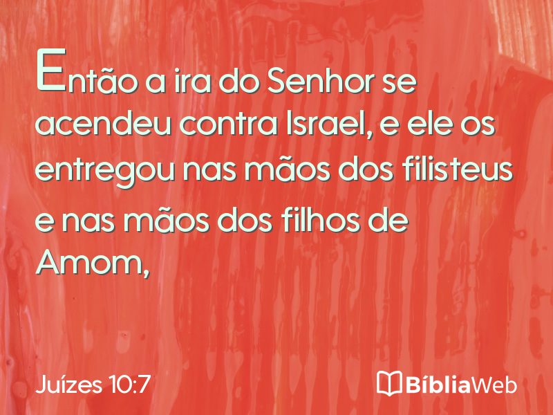 Juízes 10:7 em imagem para compartilhar