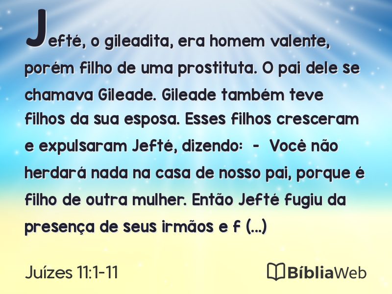 Juízes 11:1-11 em imagem para compartilhar