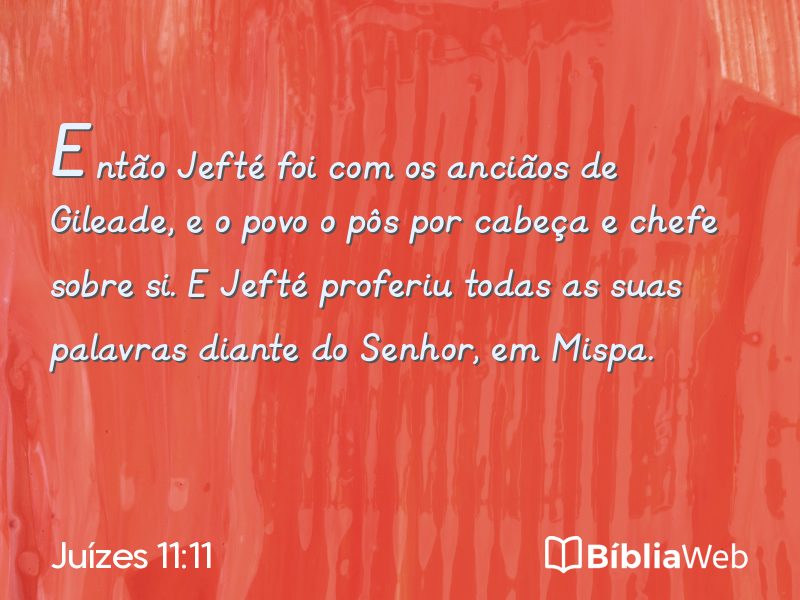 Juízes 11:11 em imagem para compartilhar