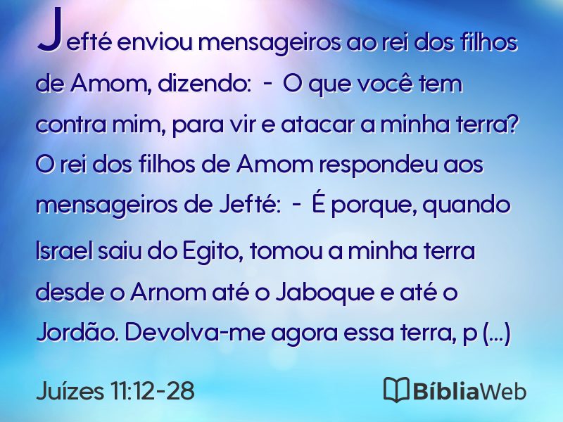 Juízes 11:12-28 em imagem para compartilhar