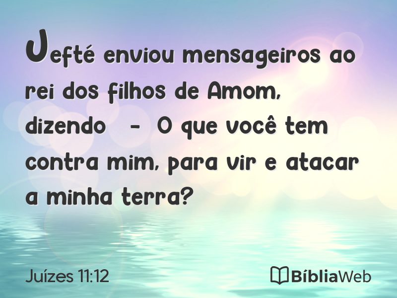Juízes 11:12 em imagem para compartilhar