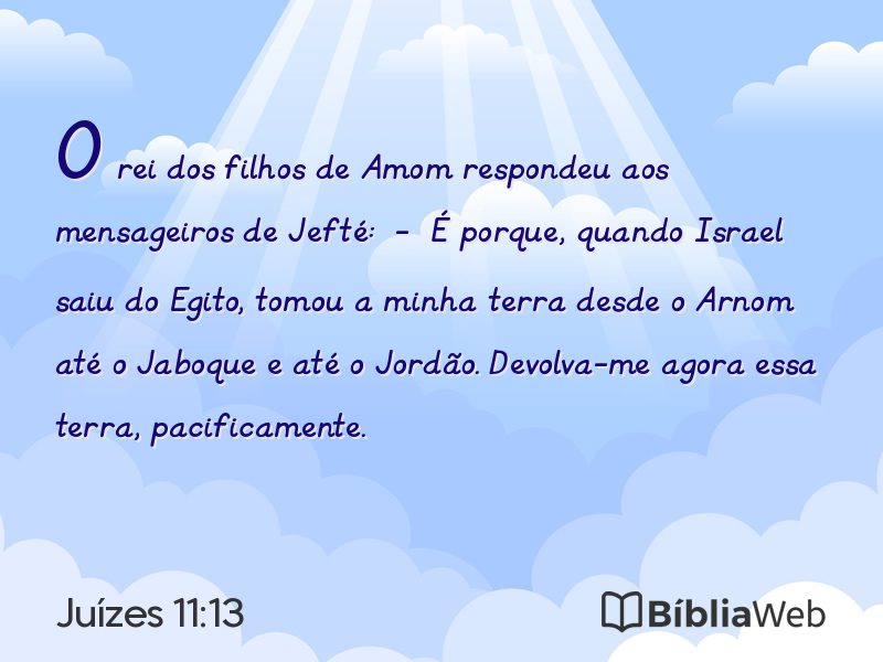 Juízes 11:13 em imagem para compartilhar