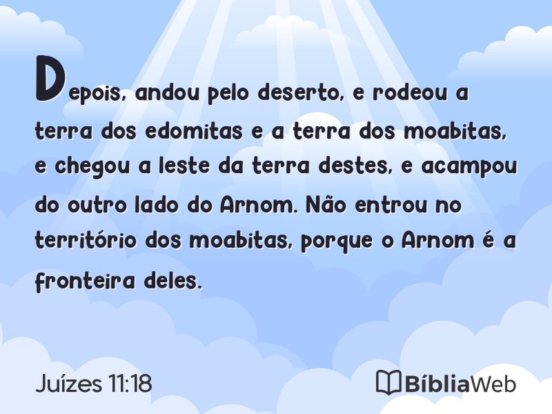 Juízes 11:18 em imagem para compartilhar