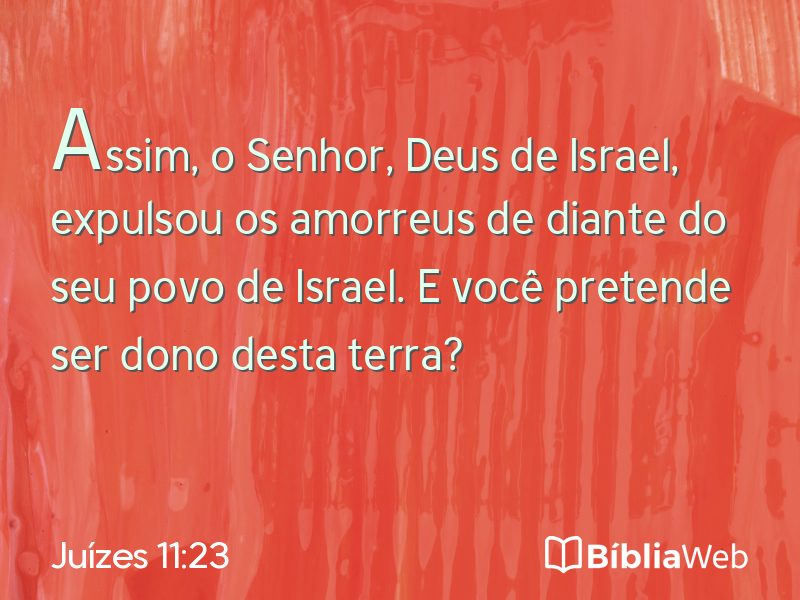 Juízes 11:23 em imagem para compartilhar