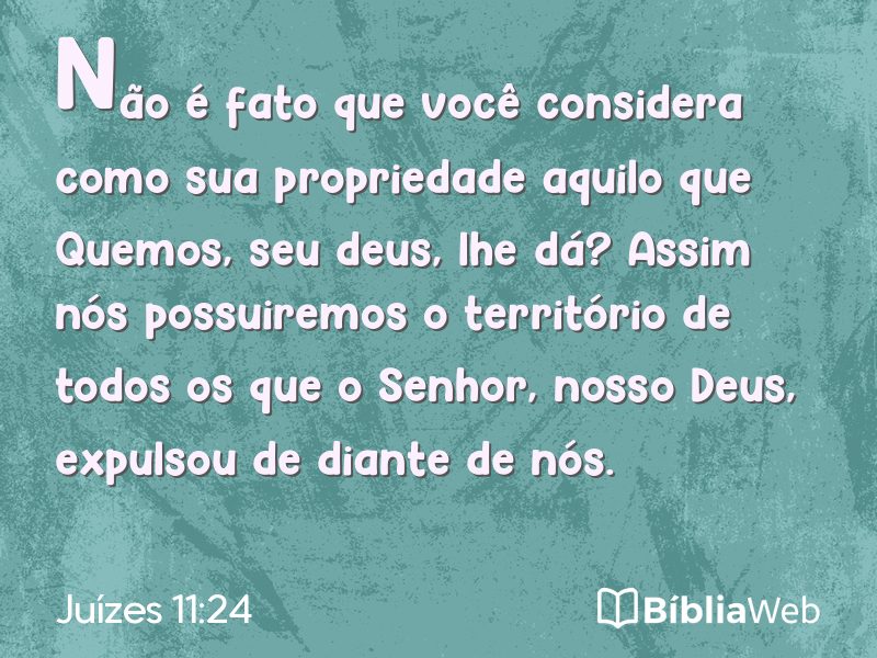 Juízes 11:24 em imagem para compartilhar