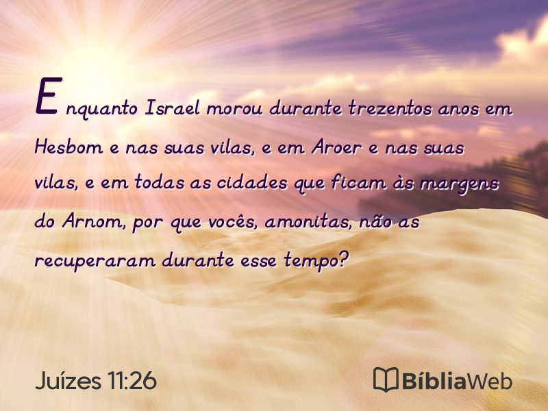 Juízes 11:26 em imagem para compartilhar