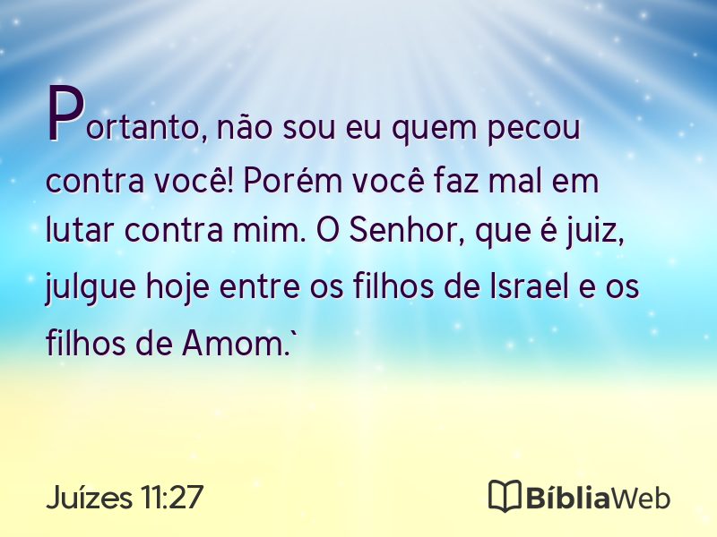 Juízes 11:27 em imagem para compartilhar