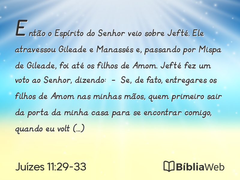Juízes 11:29-33 em imagem para compartilhar