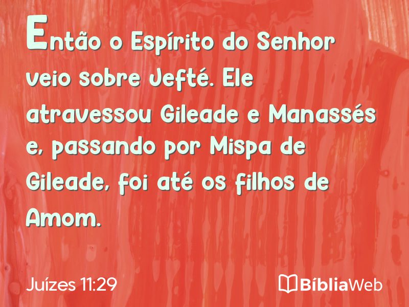 Juízes 11:29 em imagem para compartilhar