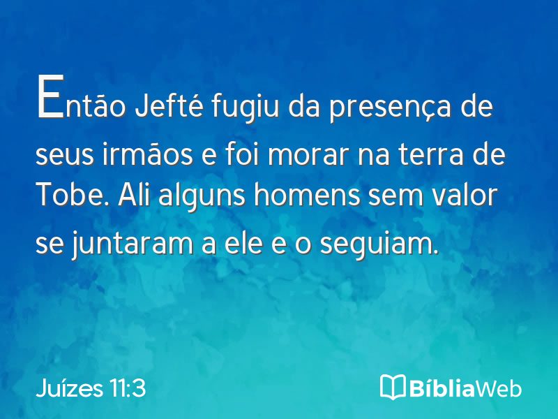 Juízes 11:3 em imagem para compartilhar