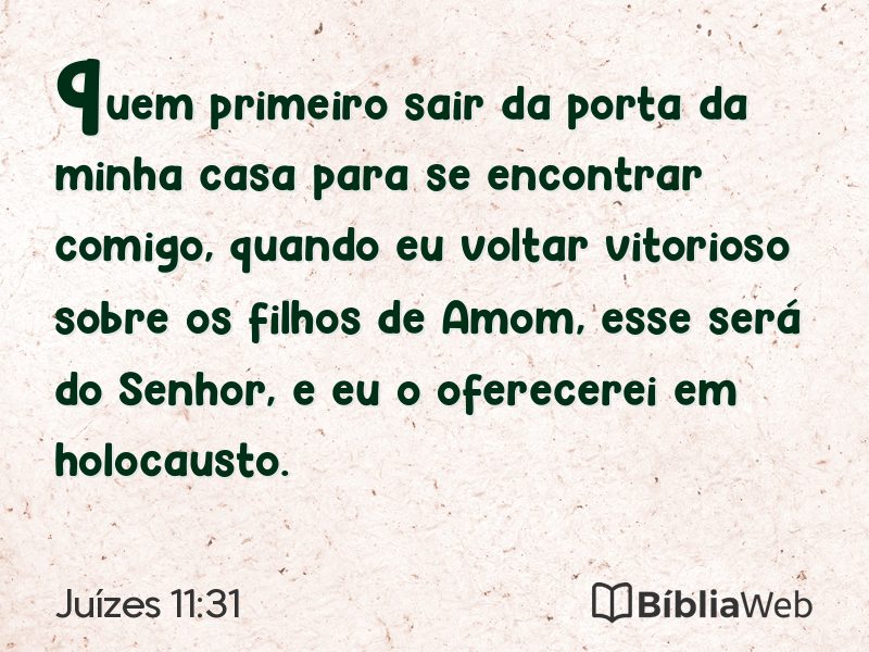 Juízes 11:31 em imagem para compartilhar