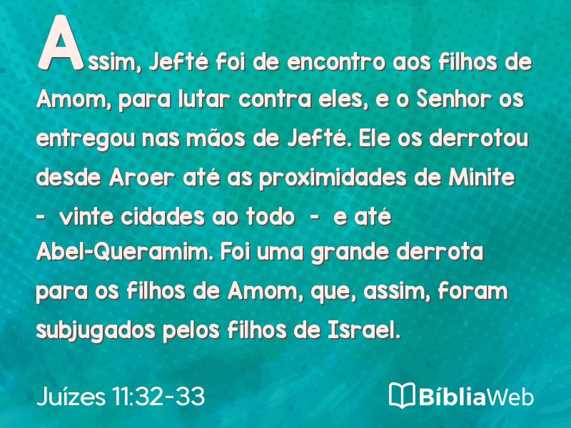 Juízes 11:32-33 em imagem para compartilhar