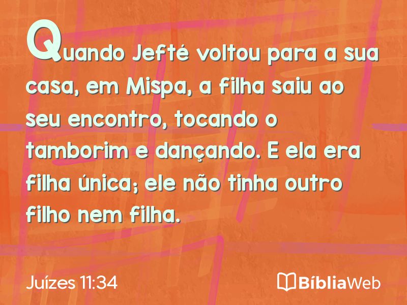 Juízes 11:34 em imagem para compartilhar