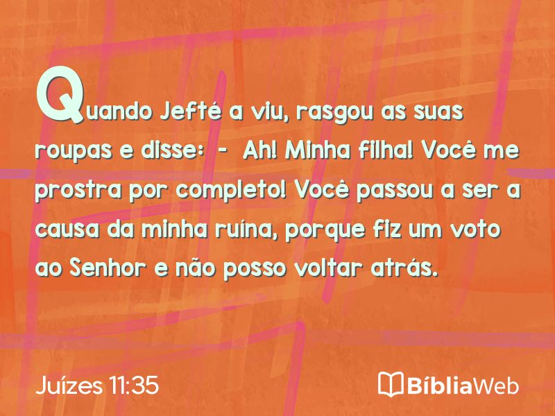 Juízes 11:35 em imagem para compartilhar