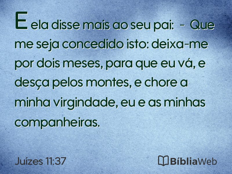 Juízes 11:37 em imagem para compartilhar