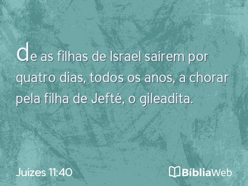 Juízes 11:40 em imagem para compartilhar