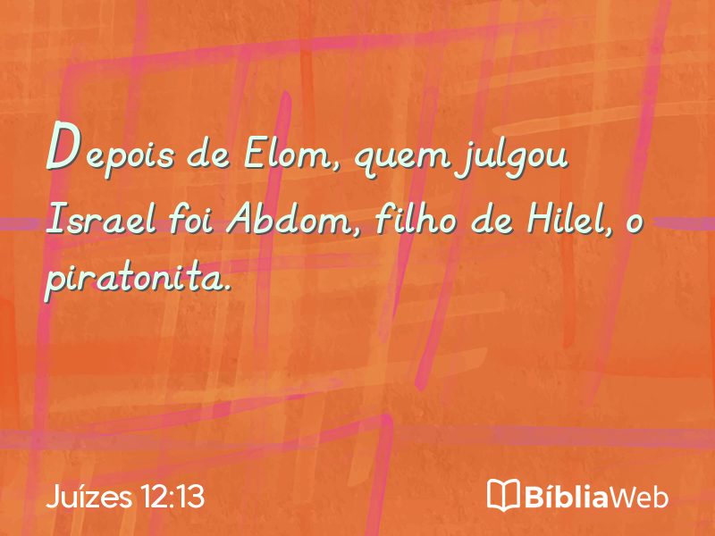 Juízes 12:13 em imagem para compartilhar