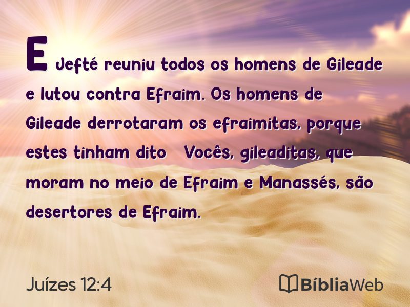 Juízes 12:4 em imagem para compartilhar