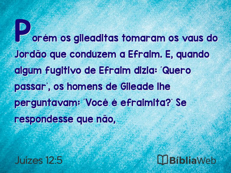 Juízes 12:5 em imagem para compartilhar