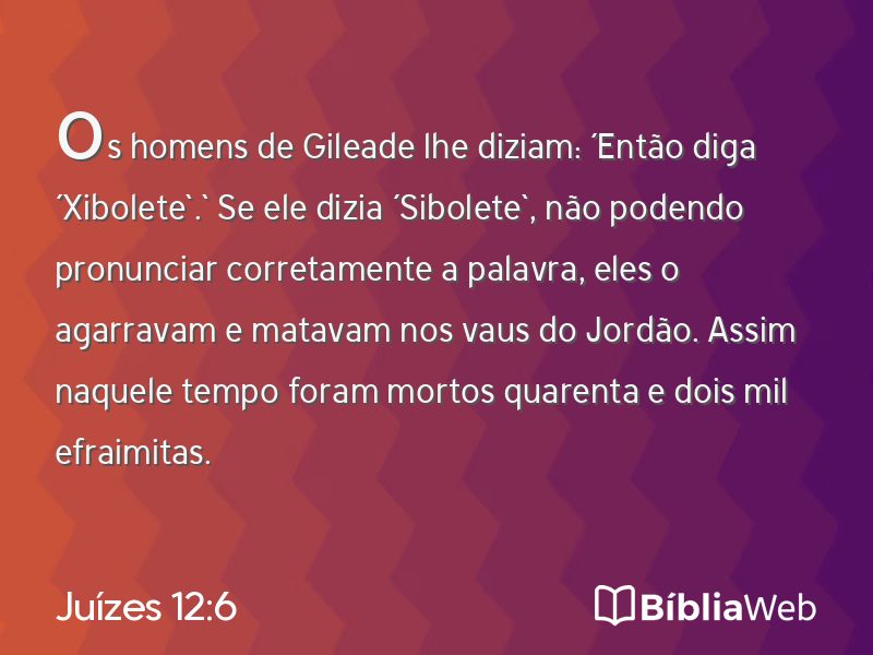 Juízes 12:6 em imagem para compartilhar