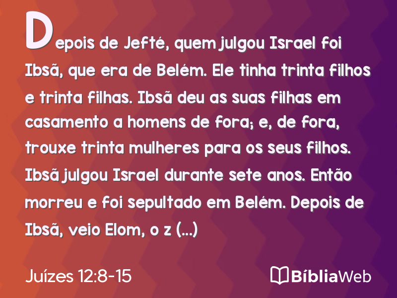 Juízes 12:8-15 em imagem para compartilhar