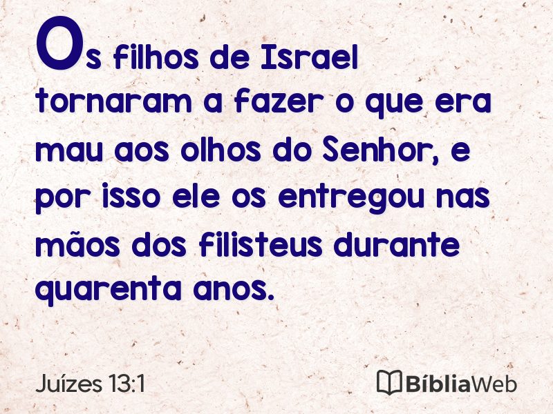 Juízes 13:1 em imagem para compartilhar