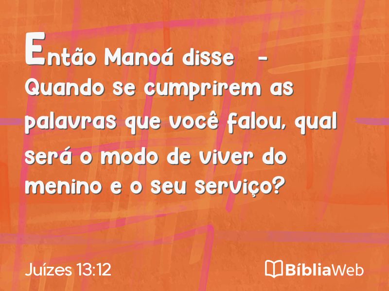 Juízes 13:12 em imagem para compartilhar