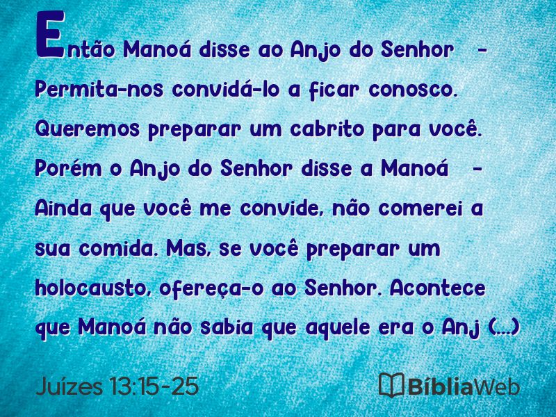 Juízes 13:15-25 em imagem para compartilhar