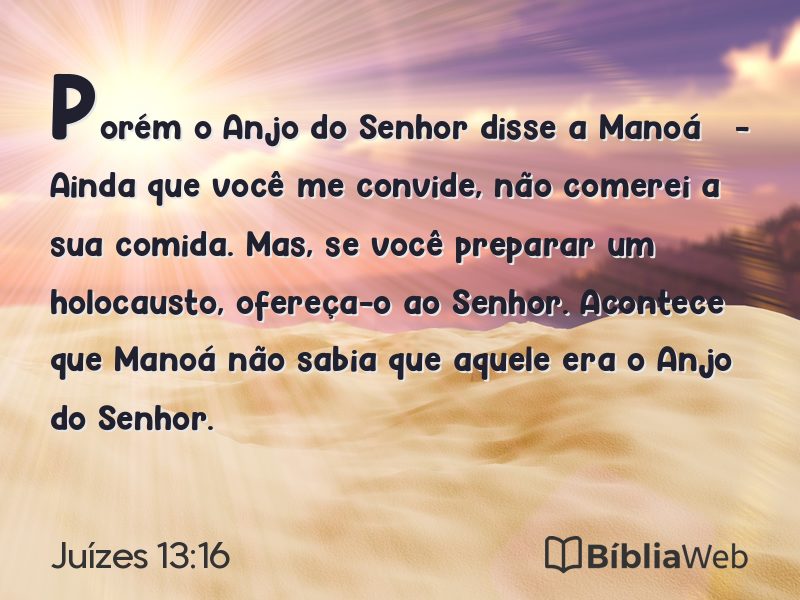 Juízes 13:16 em imagem para compartilhar