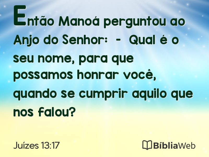 Juízes 13:17 em imagem para compartilhar