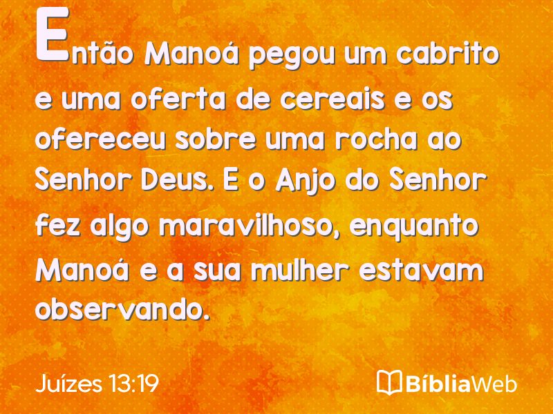 Juízes 13:19 em imagem para compartilhar