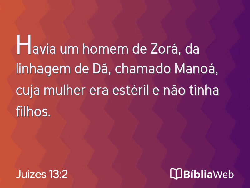 Juízes 13:2 em imagem para compartilhar