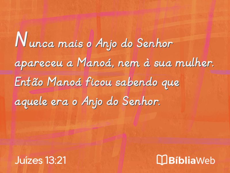 Juízes 13:21 em imagem para compartilhar