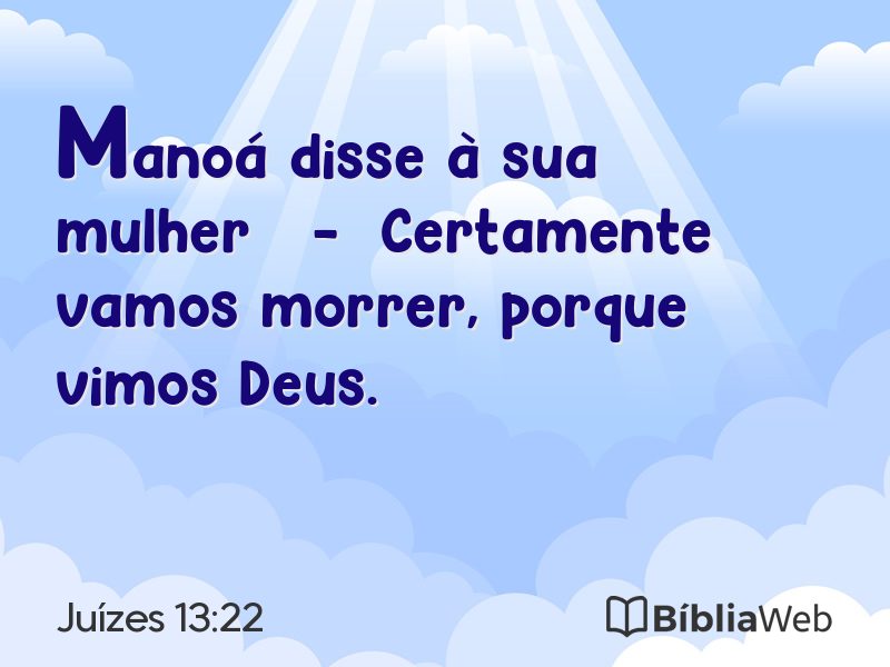Juízes 13:22 em imagem para compartilhar